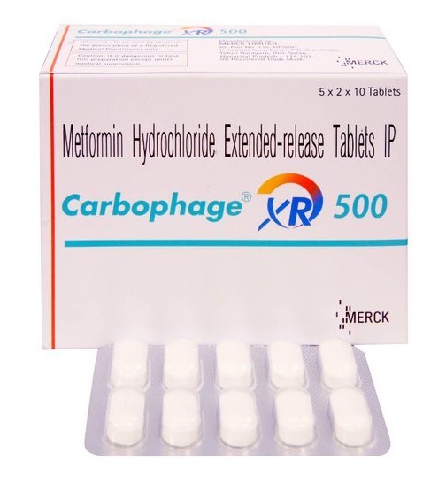カーボフェイジ 500mg  100錠（メトホルミン）メトグルコジェネリック