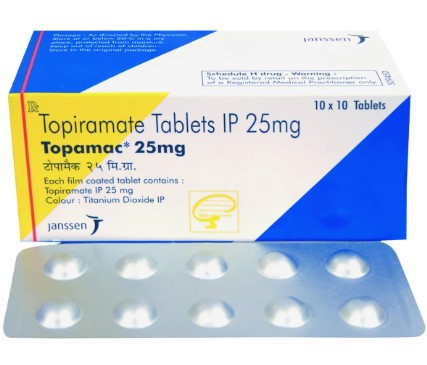 トピナジェネリック Topamac 25mg 100錠ジョンソン・エンド・ジョンソン   ヤンセン製品