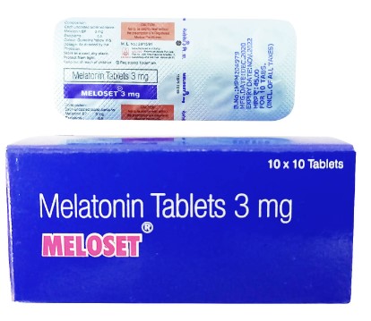 睡眠誘導剤メラトニン3mg メロセット  meloset 100錠